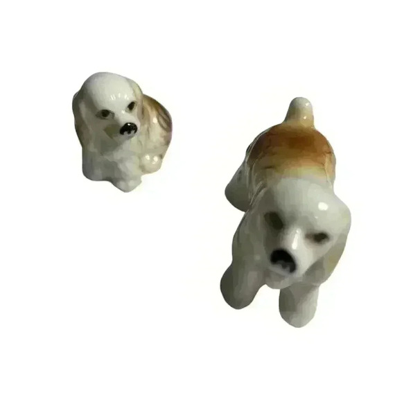 Vintage Miniature Cocker Spaniel Porcelain Figurines - Picture 8 of 10